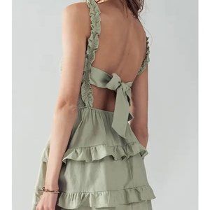 NWT Sage Summer Dress Linen Blend